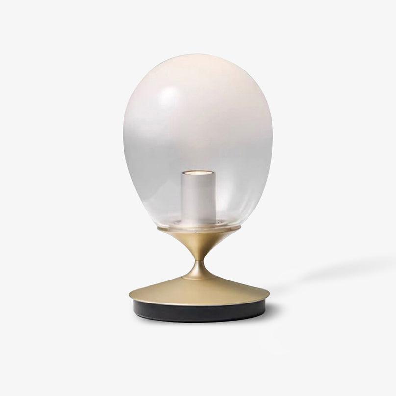Unex lampada da tavolo in vetro oro artistico