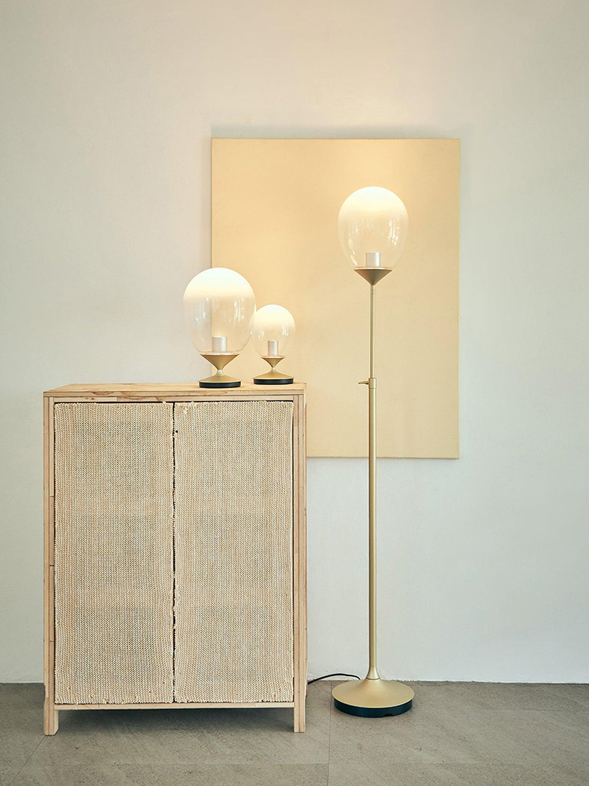 Unex lampada da tavolo in vetro oro artistico