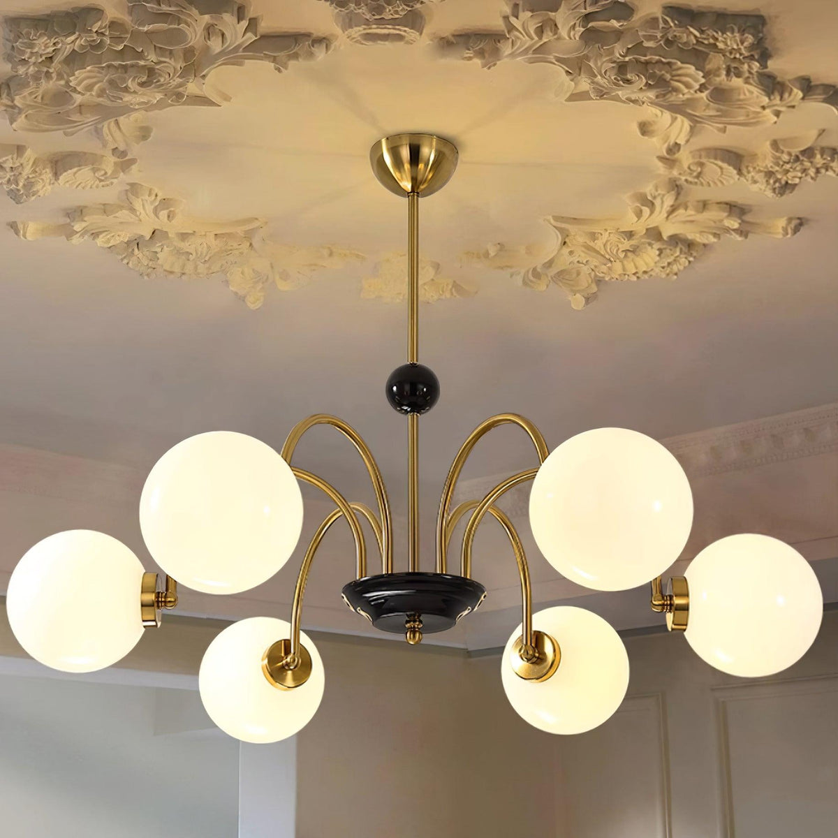 Lampadario Bracci Curvi Ombrelloni Sferici Stile moderno Retro sala da pranzo | Relic Pieces