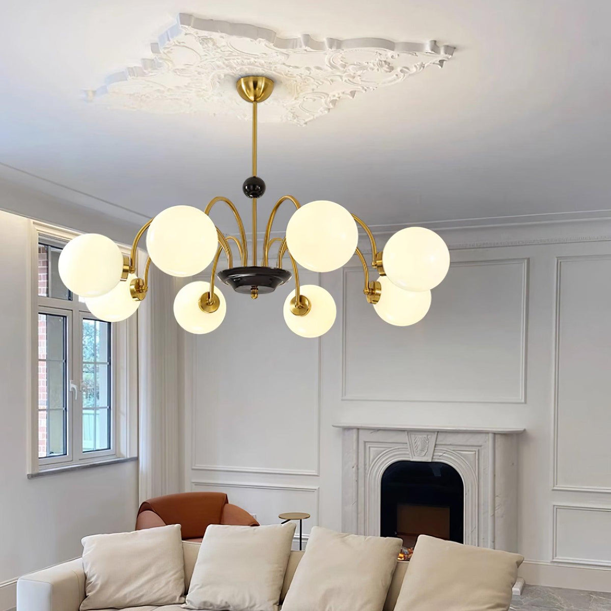 Lampadario Bracci Curvi Ombrelloni Sferici Stile moderno Retro sala da pranzo | Relic Pieces