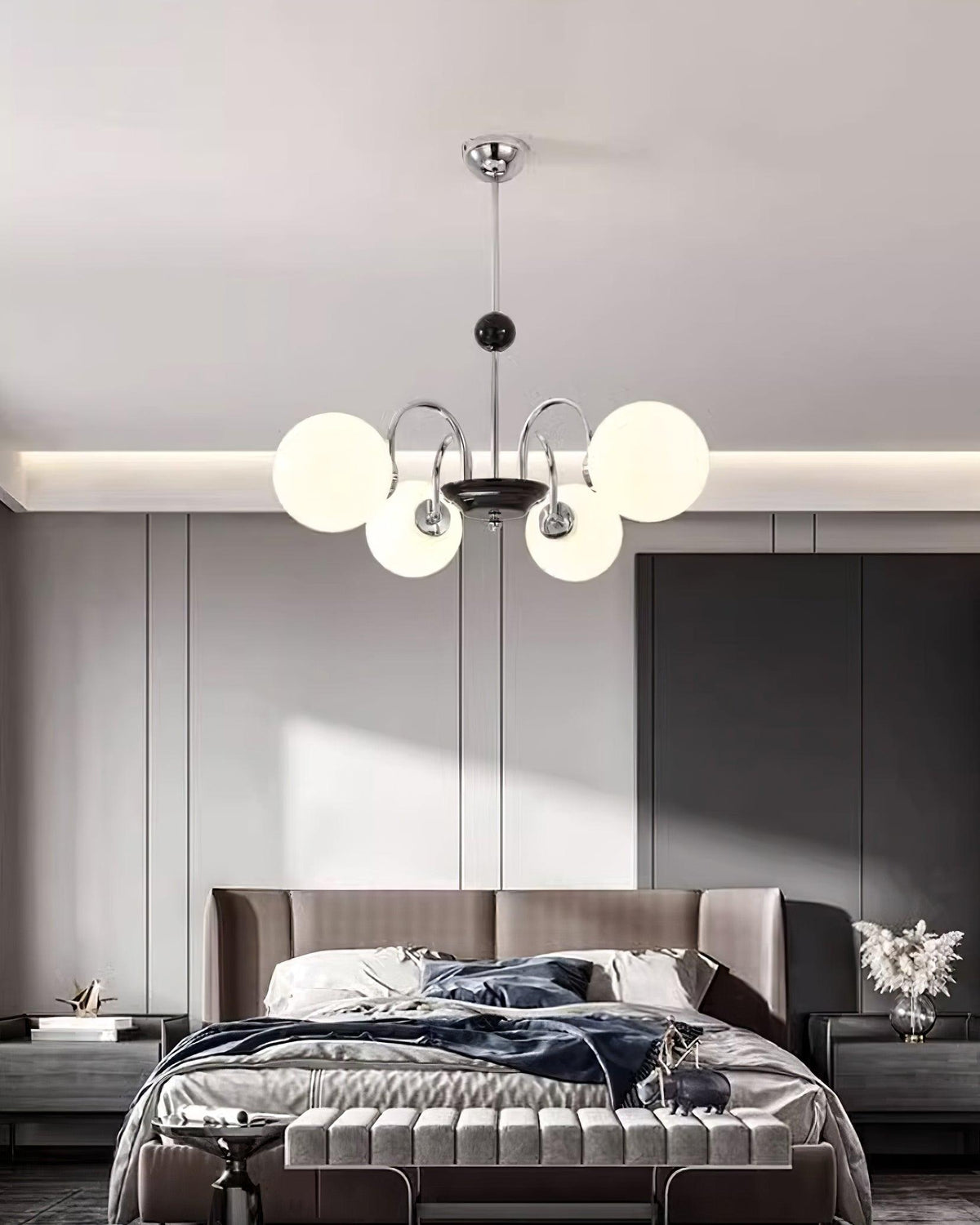 Lampadario Bracci Curvi Ombrelloni Sferici Stile moderno Retro sala da pranzo | Relic Pieces