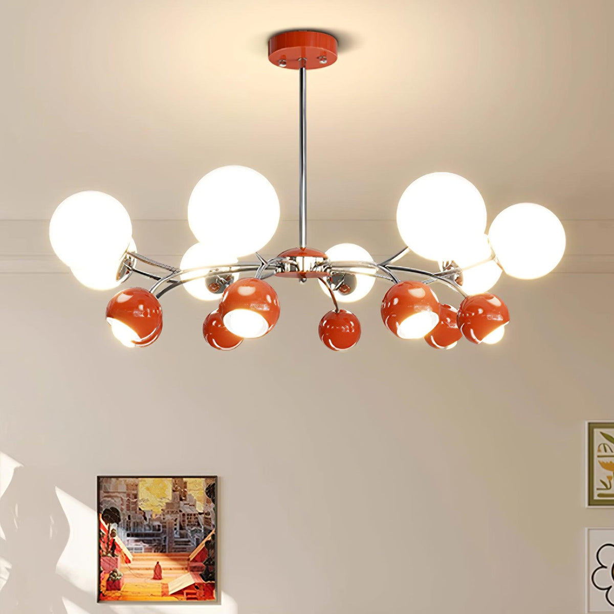 Eloria lampadario vetro Cupola Petalo minimalista Ambientale