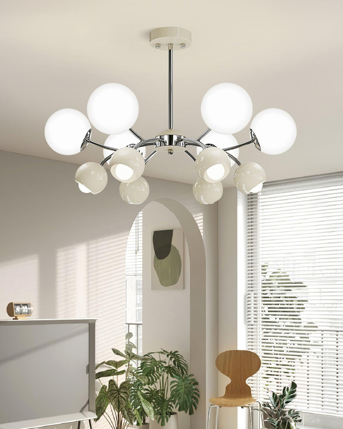 Eloria lampadario vetro Cupola Petalo minimalista Ambientale