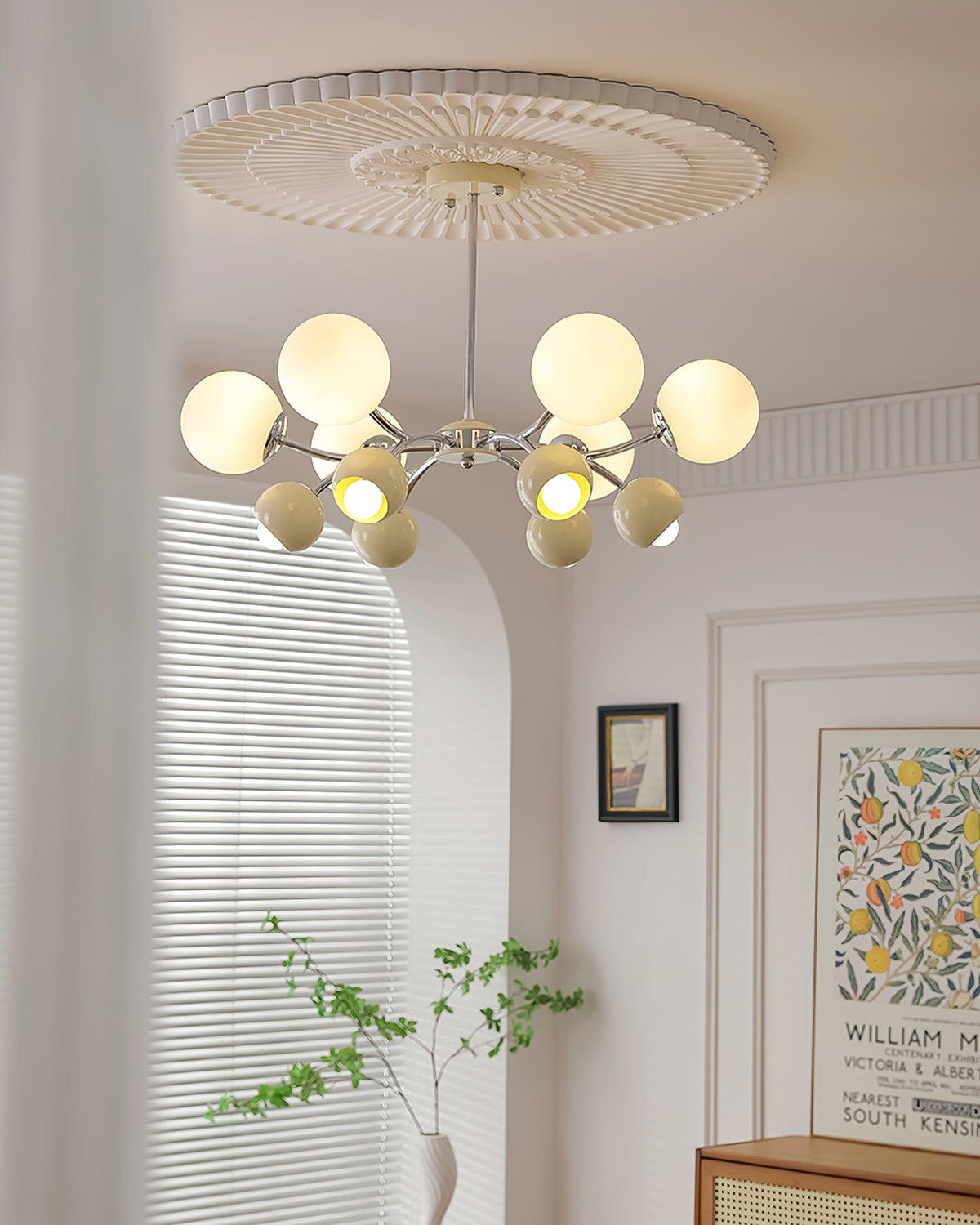 Eloria lampadario vetro Cupola Petalo minimalista Ambientale