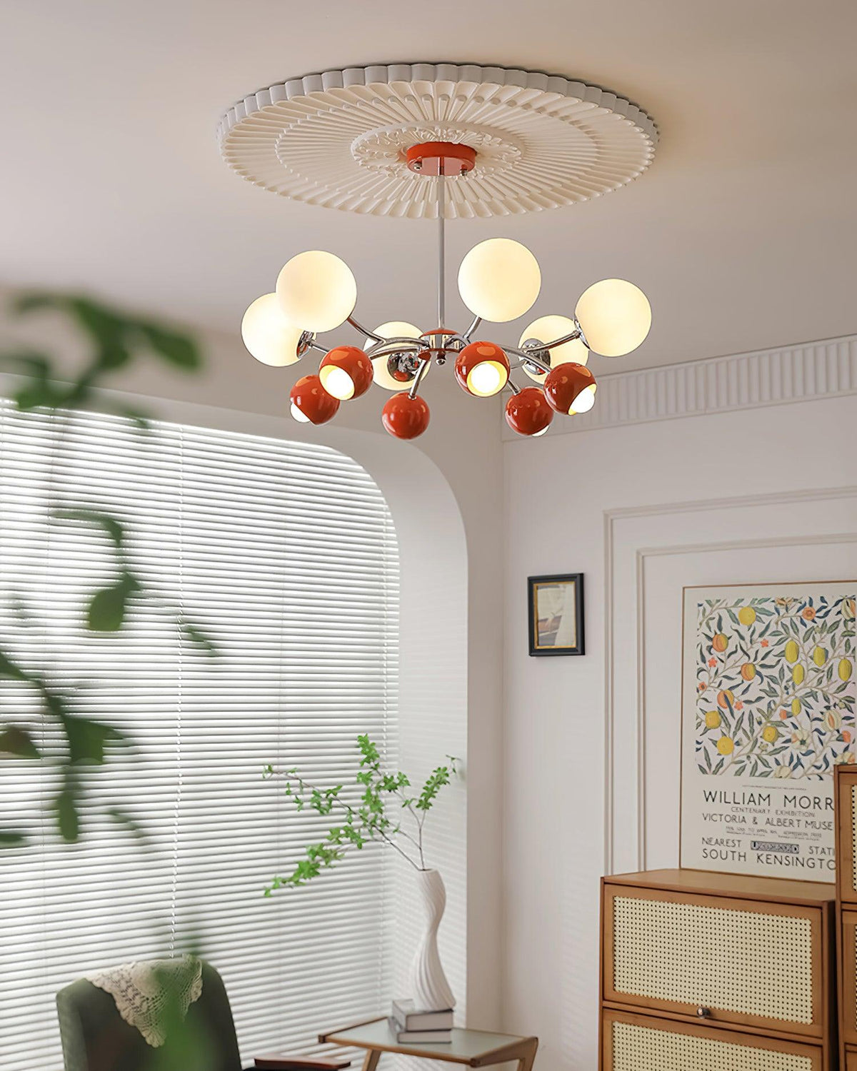 Eloria lampadario vetro Cupola Petalo minimalista Ambientale