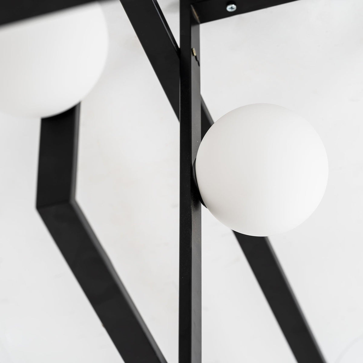 Veliiel lampadario Mondrian Geometrico in vetro e ottone moderno