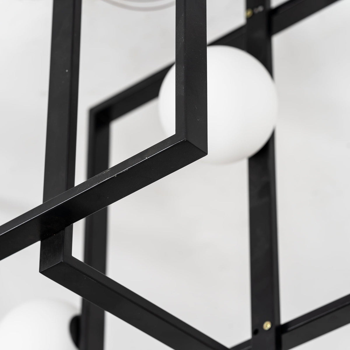 Veliiel lampadario Mondrian Geometrico in vetro e ottone moderno