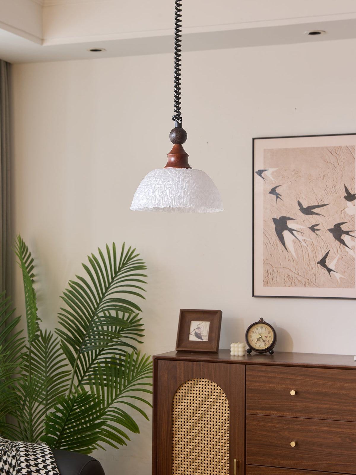 Nydoreth Elegance vintage Art lampada a sospensione in legno