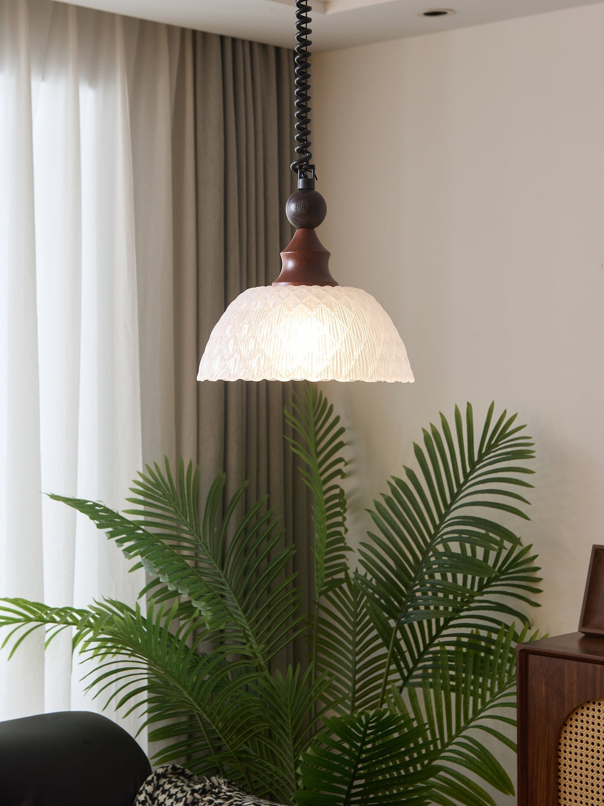 Nydoreth Elegance vintage Art lampada a sospensione in legno