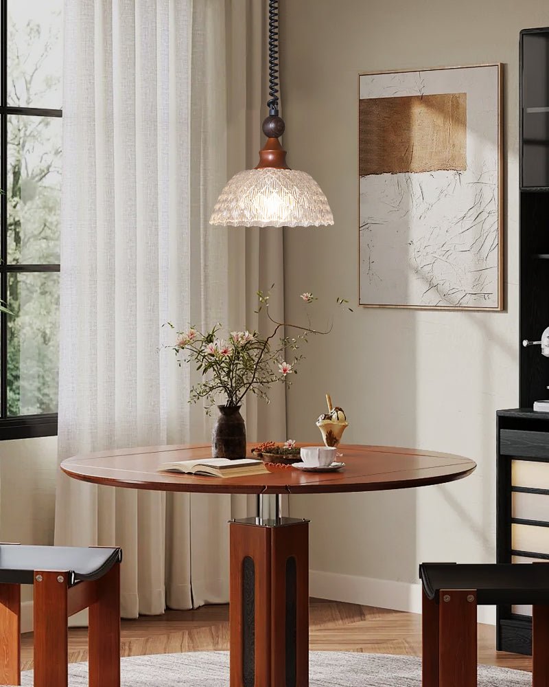 Nydoreth Elegance vintage Art lampada a sospensione in legno