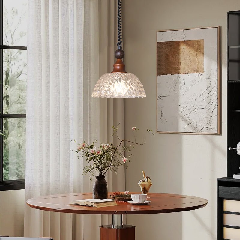Nydoreth Elegance vintage Art lampada a sospensione in legno