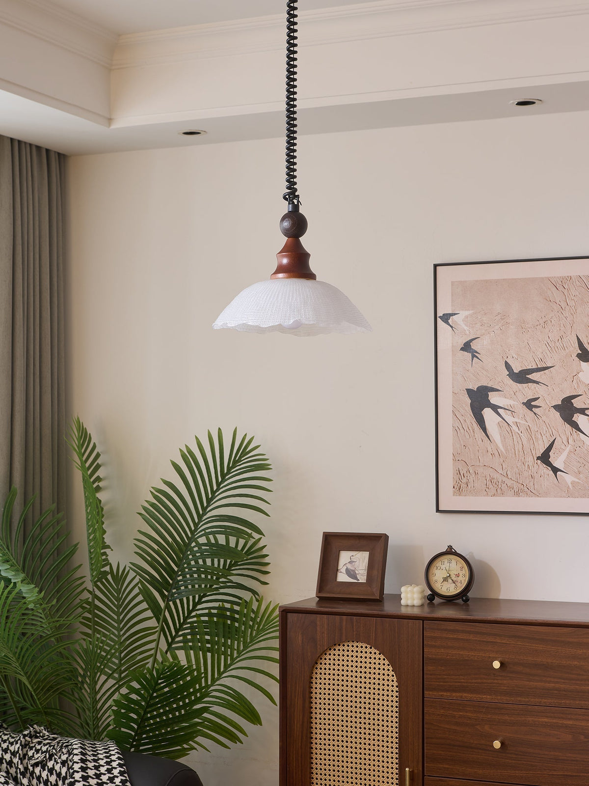 Nydoreth Elegance vintage Art lampada a sospensione in legno
