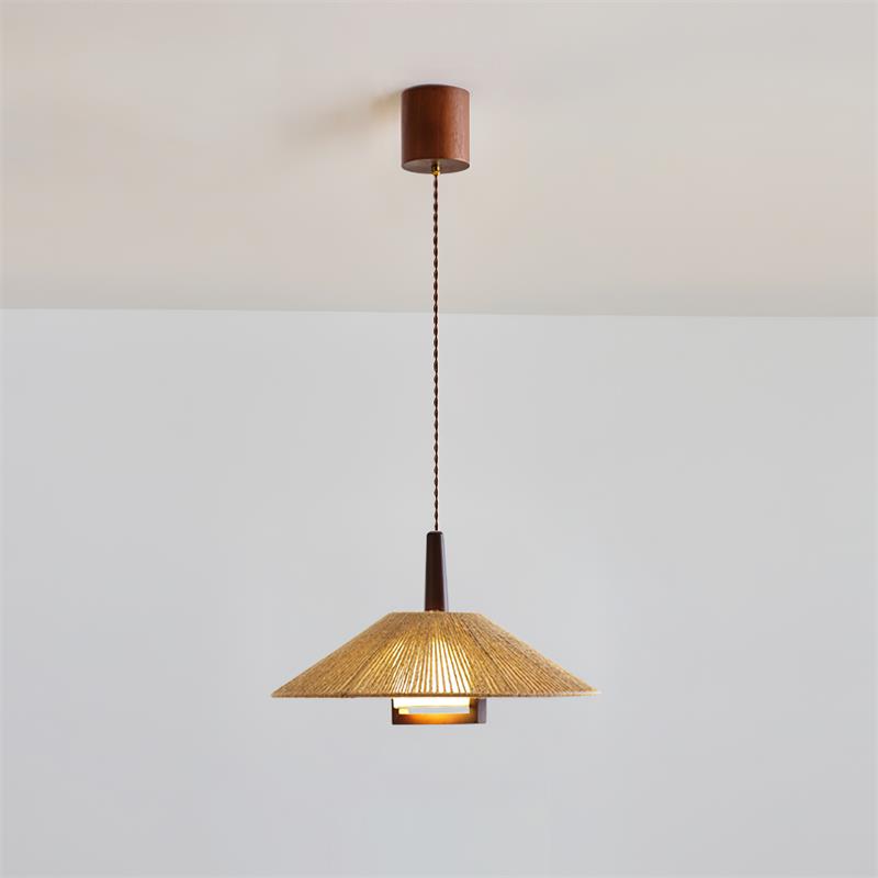 Fidoya lampada a sospensione in canapa intrecciata