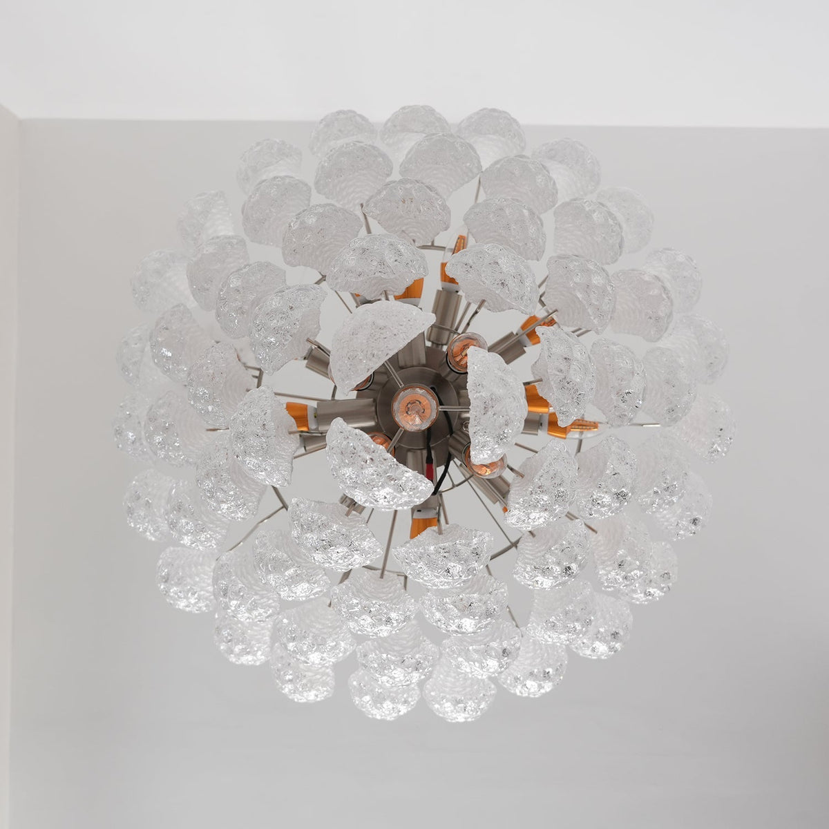 Lioralella lampadario Gocce Trasparenti vetro di Murano Cascata Diamante