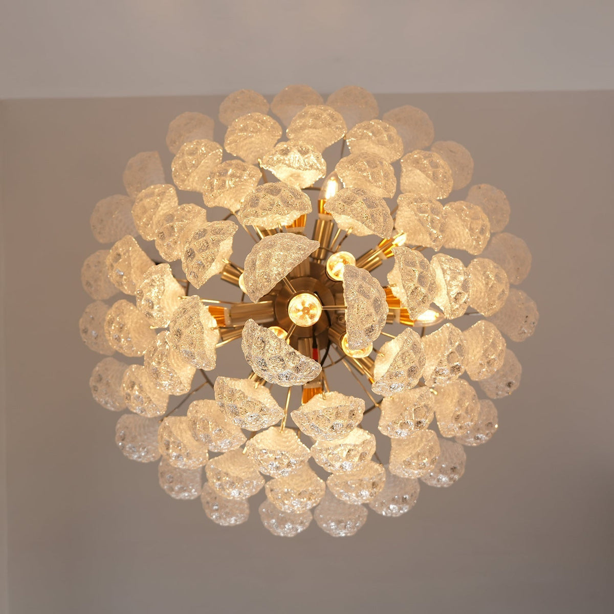 Lioralella lampadario Gocce Trasparenti vetro di Murano Cascata Diamante
