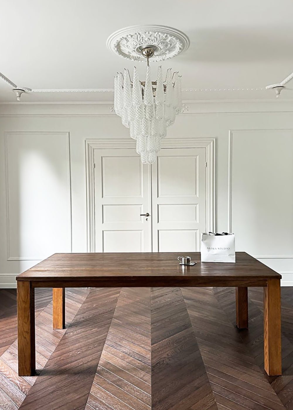 Lioralella lampadario Gocce Trasparenti vetro di Murano Cascata Diamante