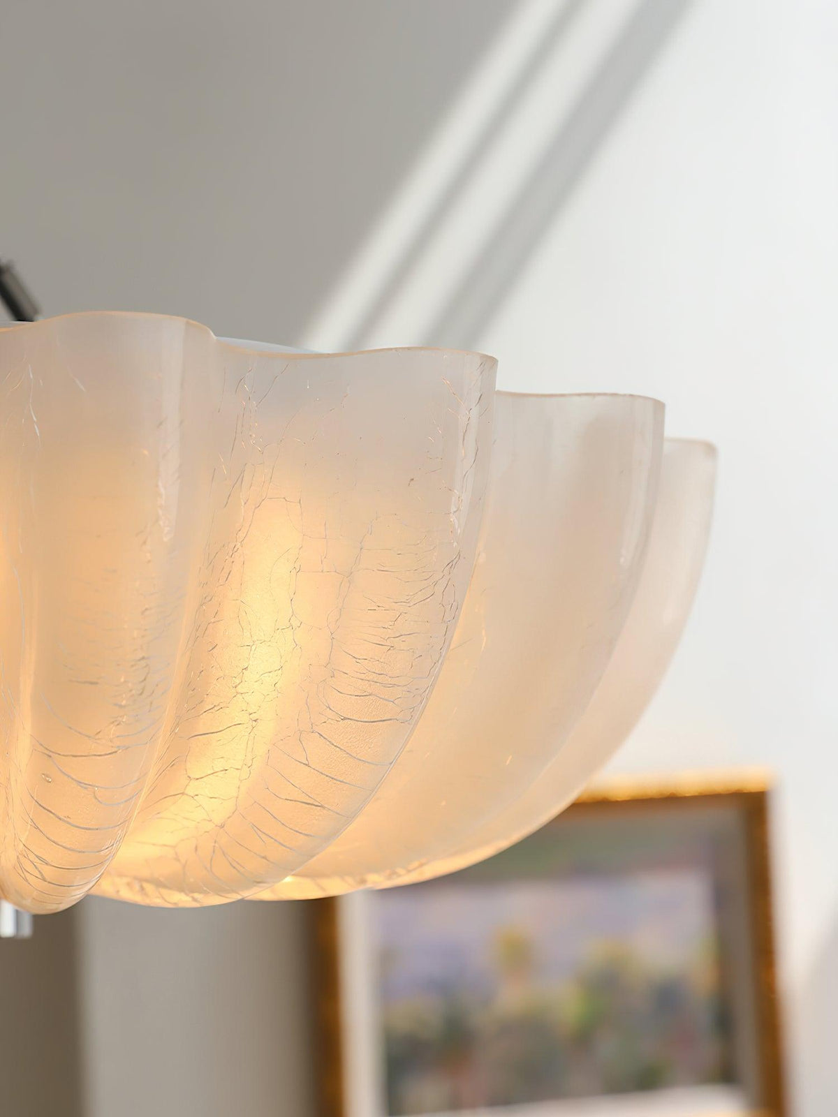 Urelis plafoniera vetro Soffiato Murano Forma Conchiglia