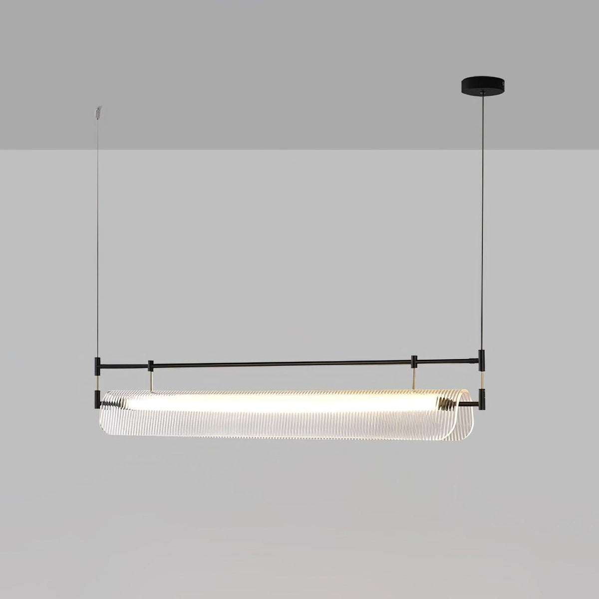 Meldo lampadario lineare Striscia Acrilico Lungo