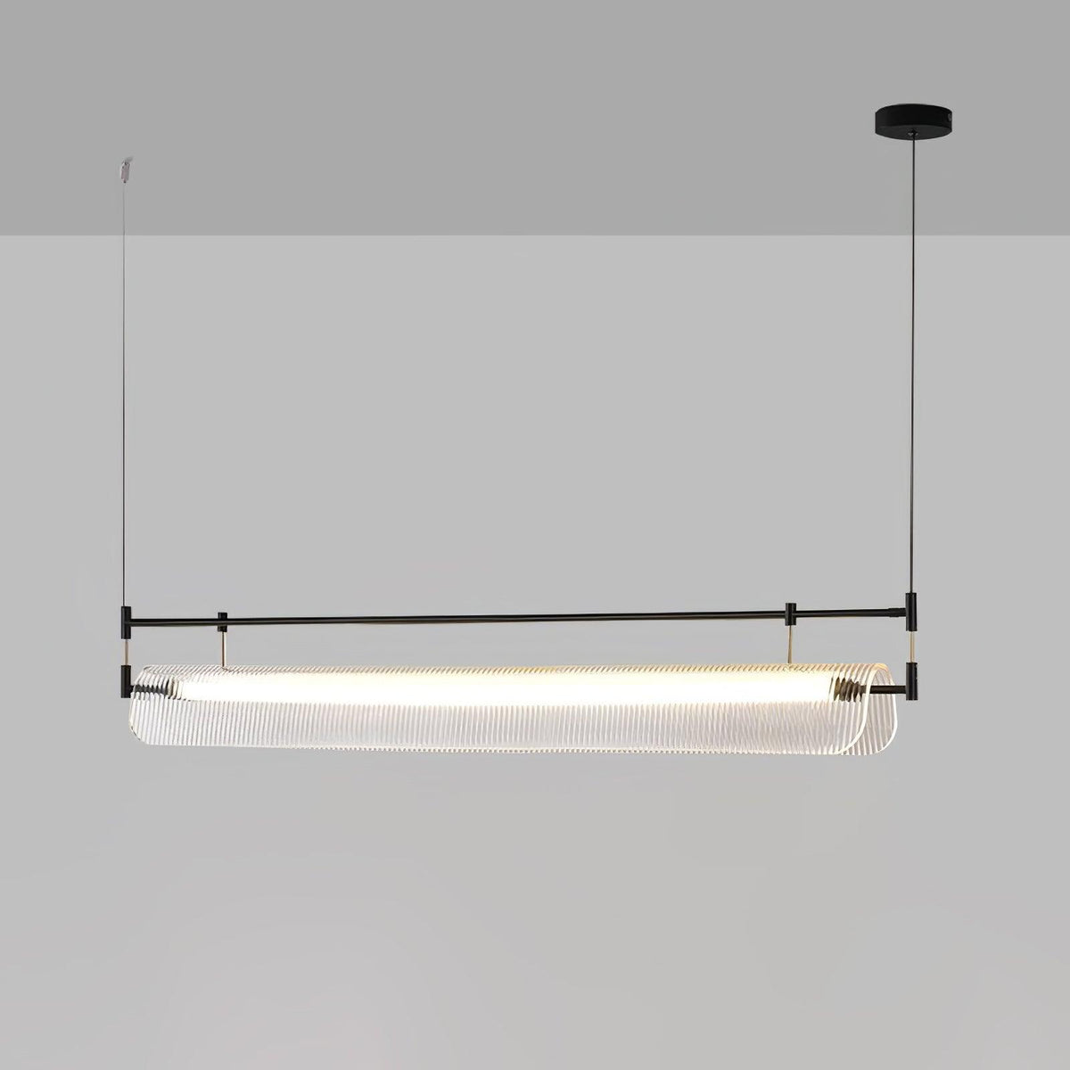 Meldo lampadario lineare Striscia Acrilico Lungo