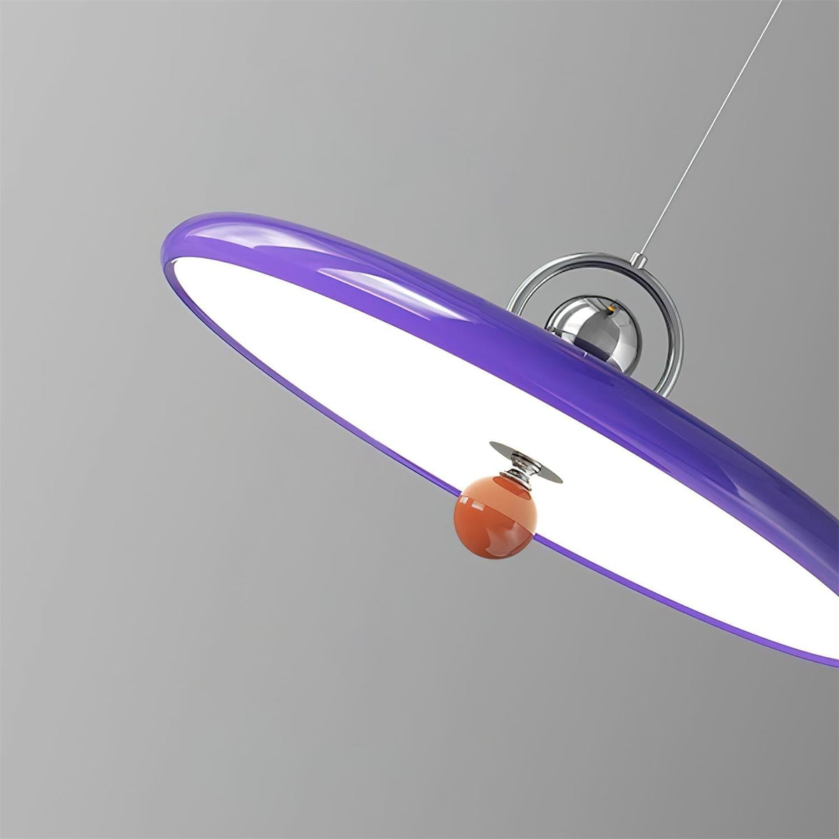 Cirorenne lampada a sospensione con braccio oscillante, colore viola