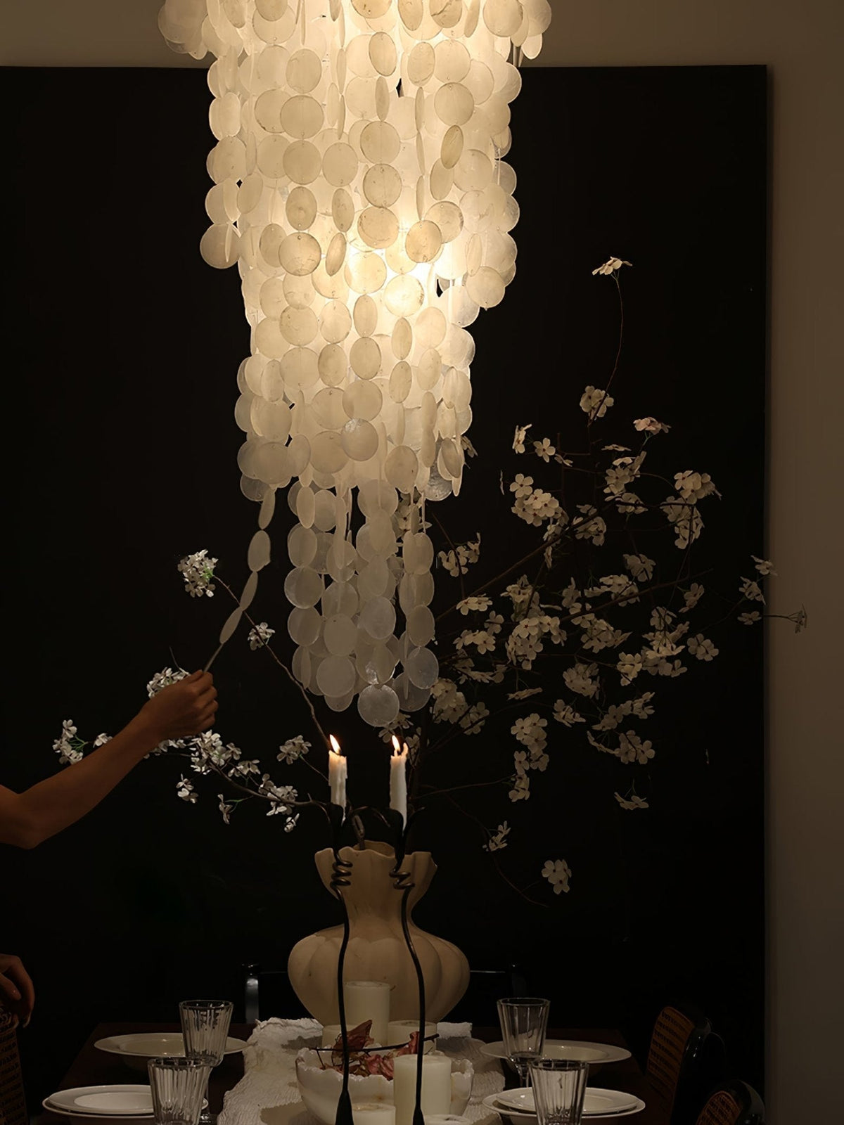 Eloryra lampadario a Cascata Guscio