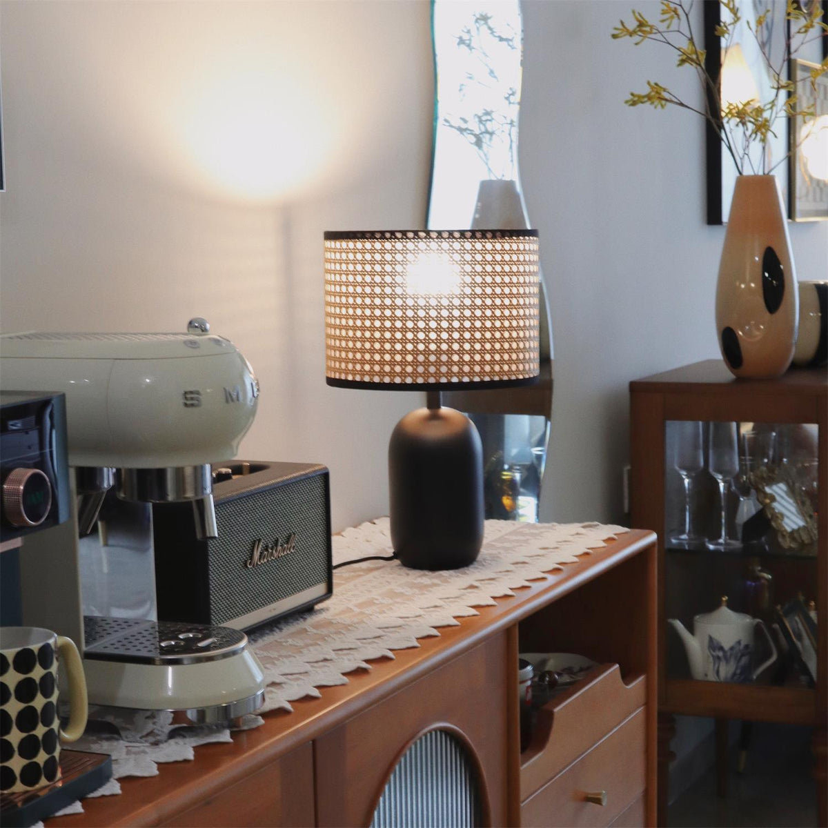 Ravarielle lampada da tavolo moderna in bambù