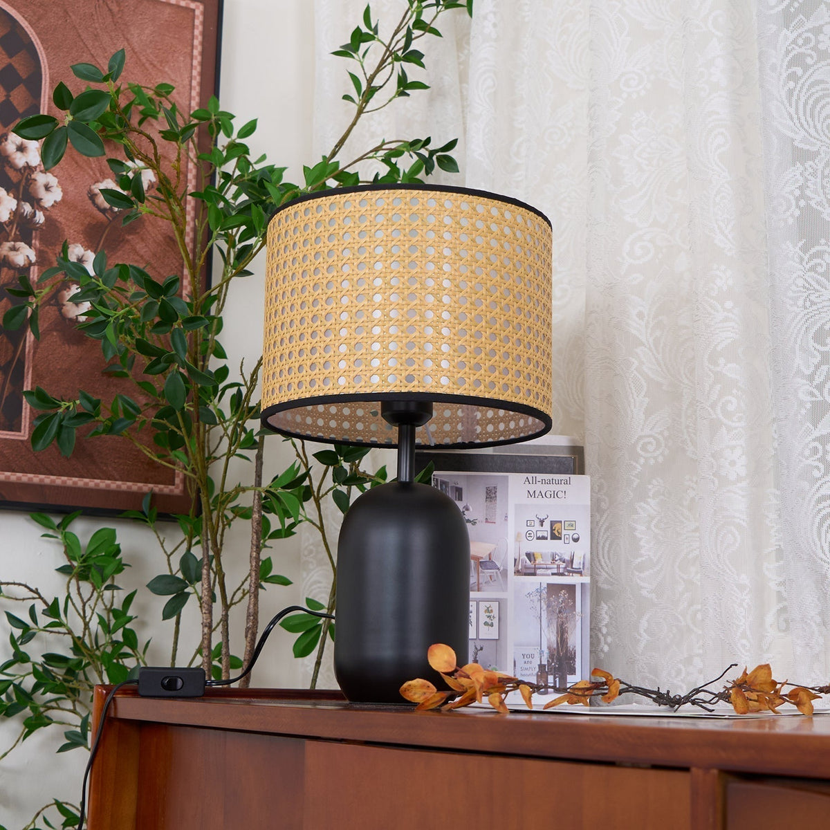 Ravarielle lampada da tavolo moderna in bambù