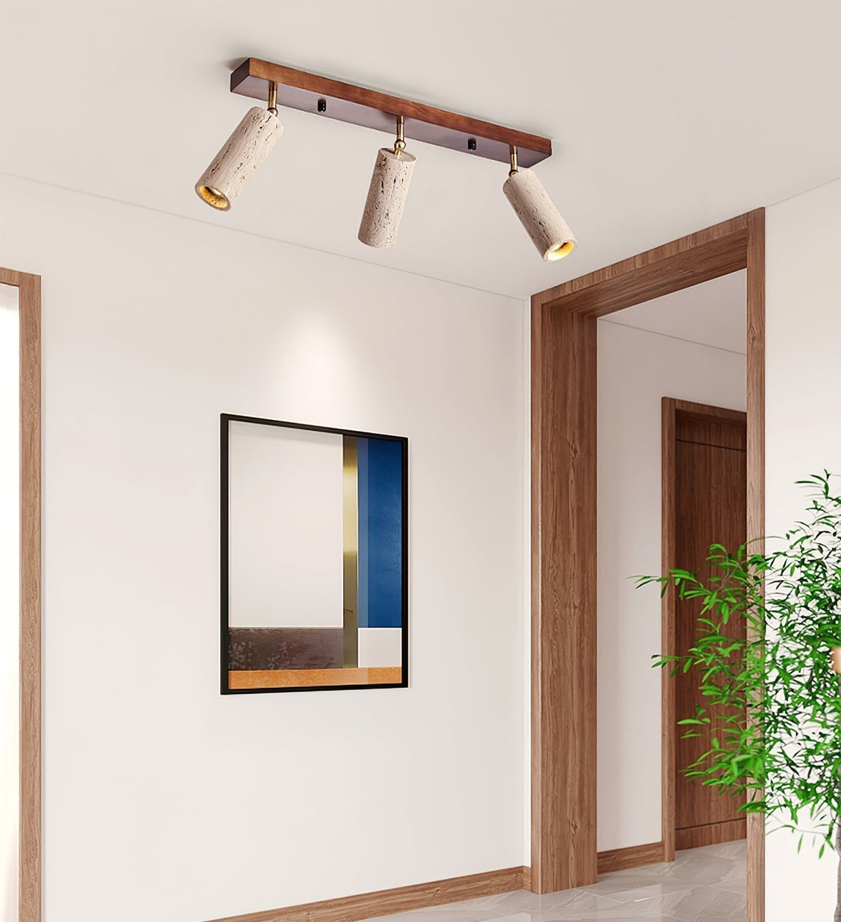 Eurliryra Faretto a Binario in Travertino Moderno - Relic Pieces