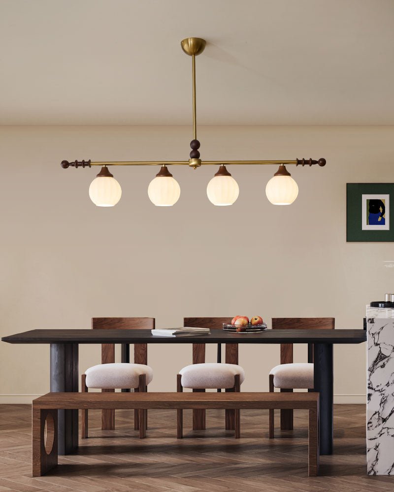 Codoriel lampada a sospensione in legno e vetro con Design Tradizionale