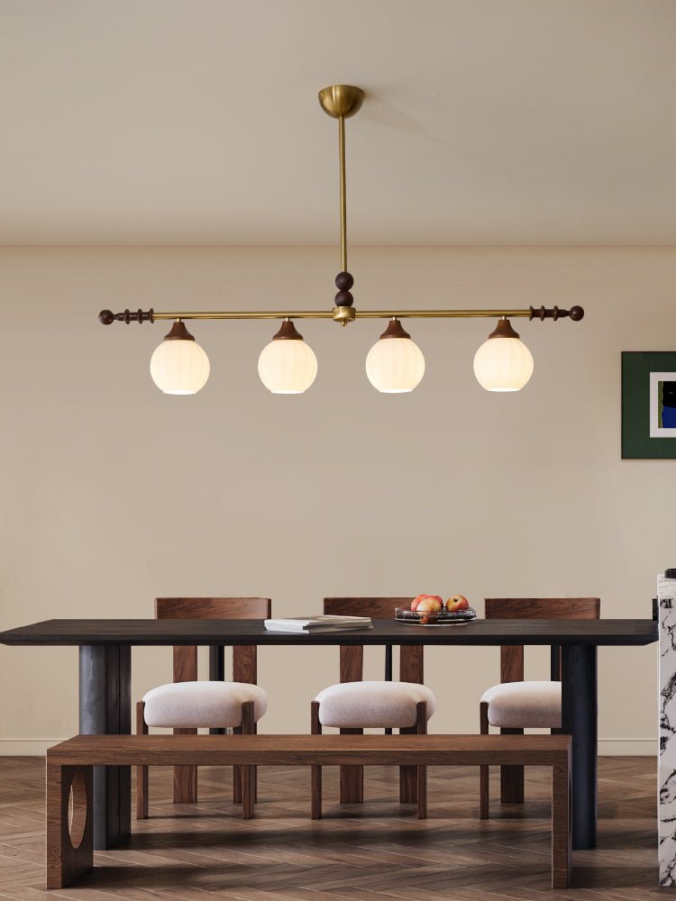 Codoriel lampada a sospensione in legno e vetro con Design Tradizionale