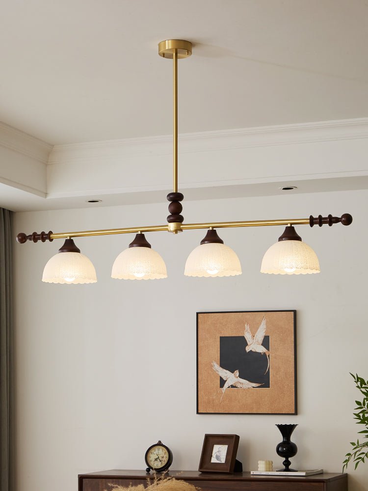 Codoriel lampada a sospensione in legno e vetro con Design Tradizionale
