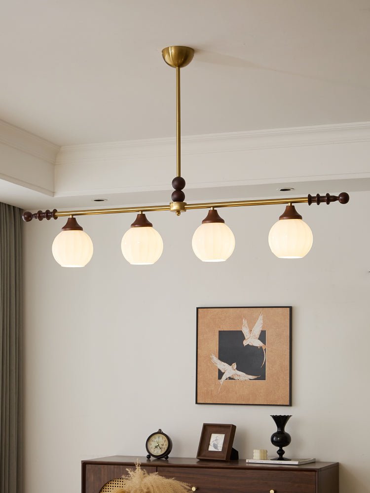 Codoriel lampada a sospensione in legno e vetro con Design Tradizionale