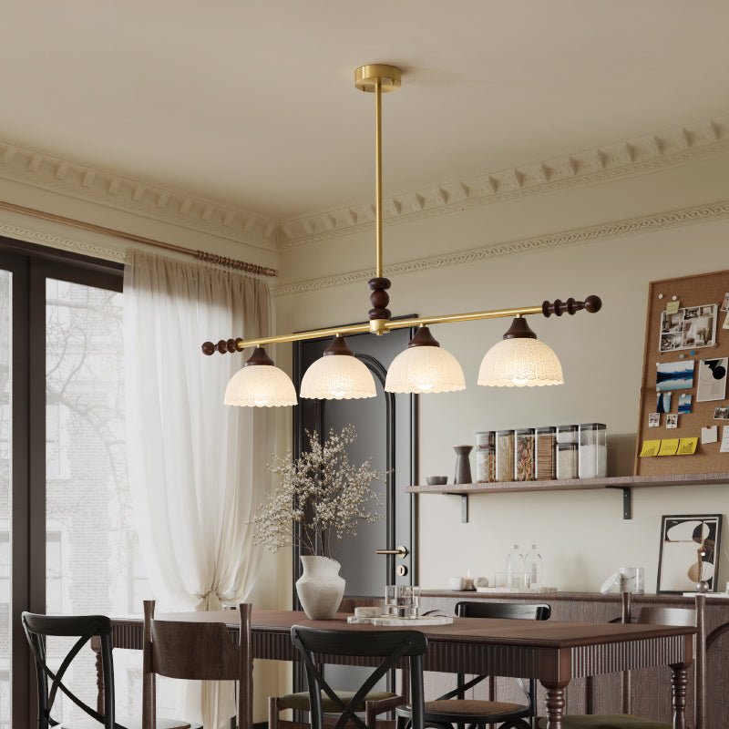 Codoriel lampada a sospensione in legno e vetro con Design Tradizionale