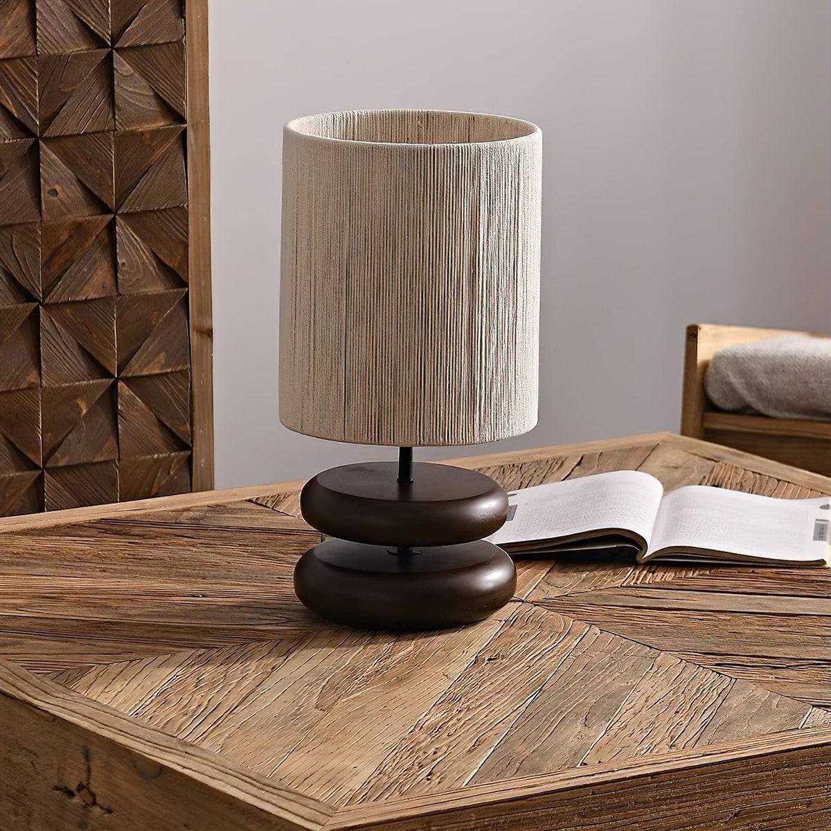 Morgan lampada da tavolo in legno minimalista