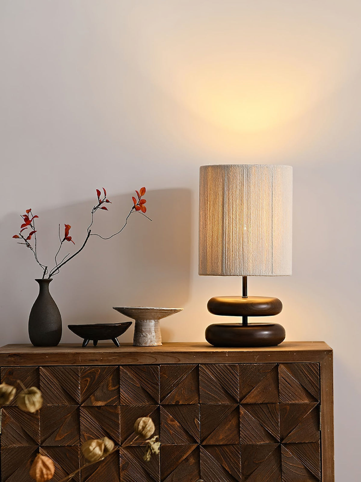 Morgan lampada da tavolo in legno minimalista