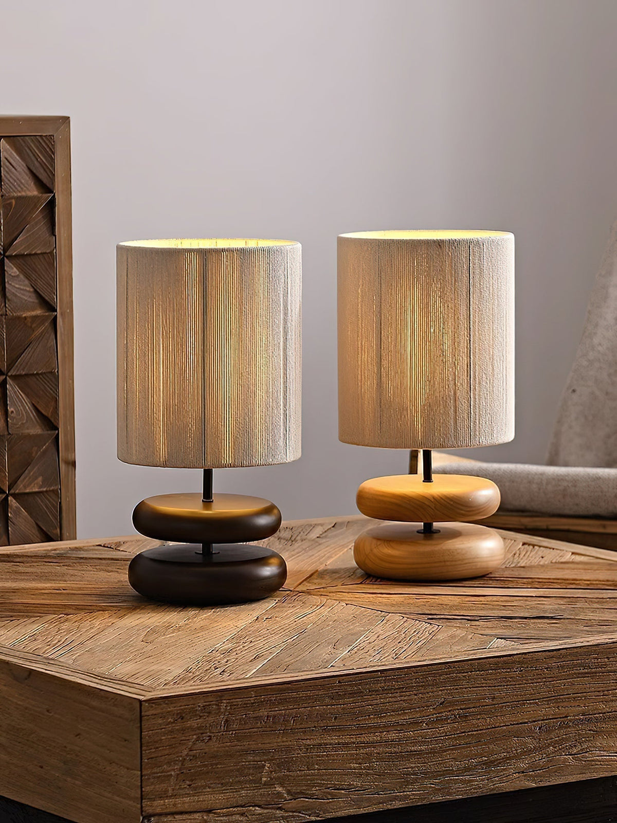 Morgan lampada da tavolo in legno minimalista