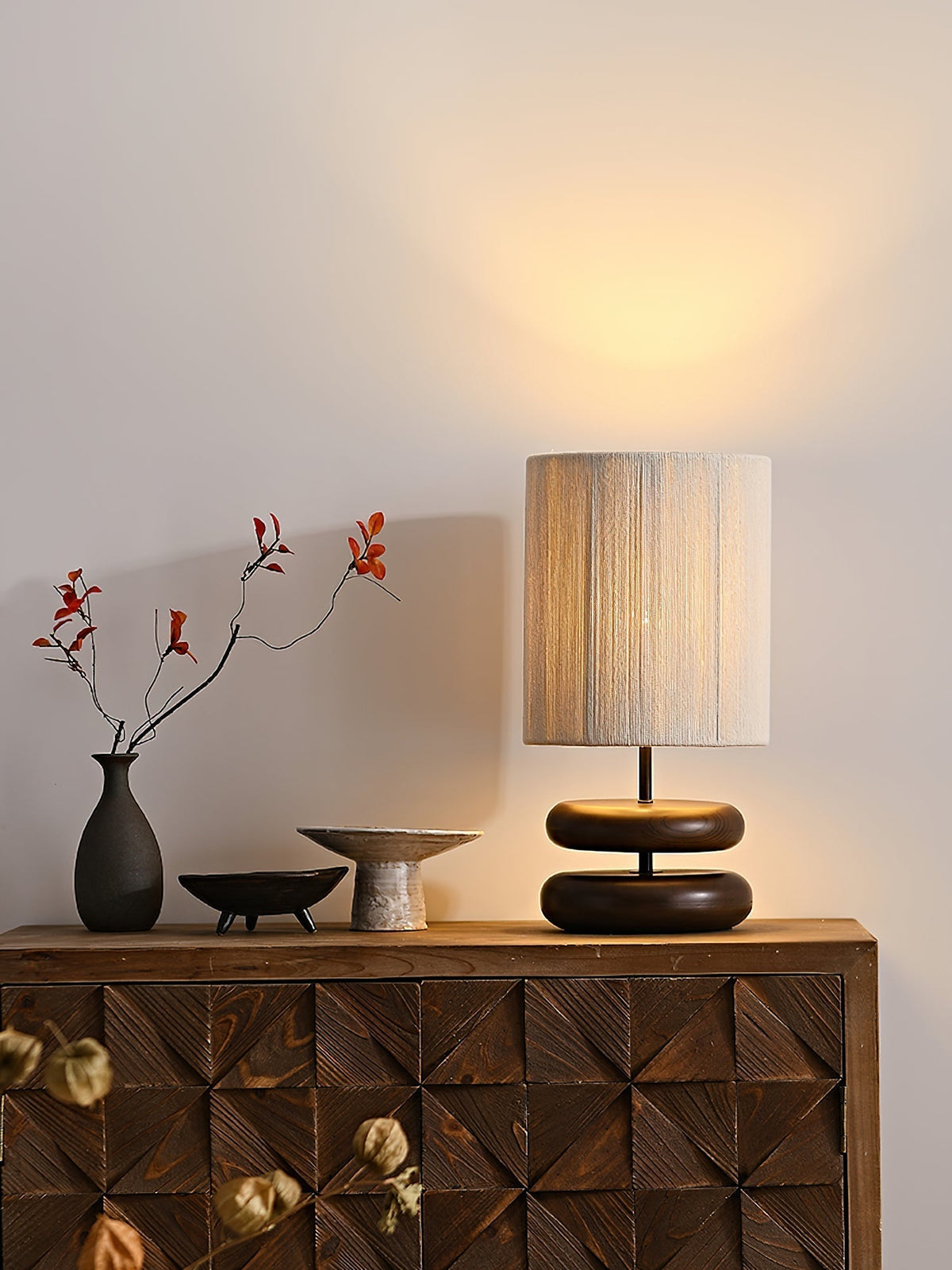 Morgan lampada da tavolo in legno minimalista