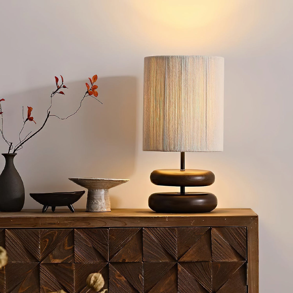Morgan lampada da tavolo in legno minimalista