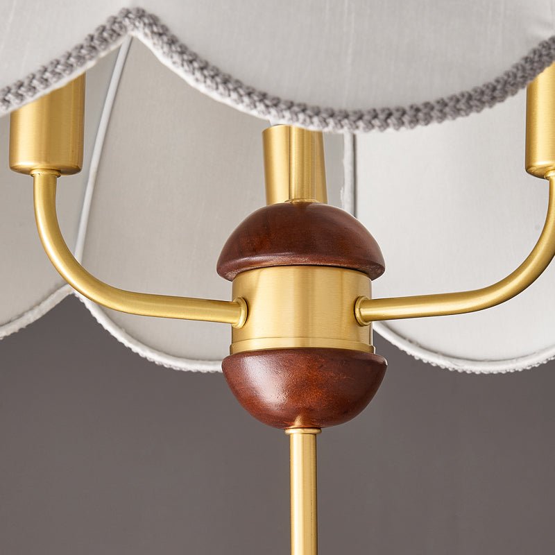 Varaeia Eleganza vintage in tessuto e legno lampada a sospensione