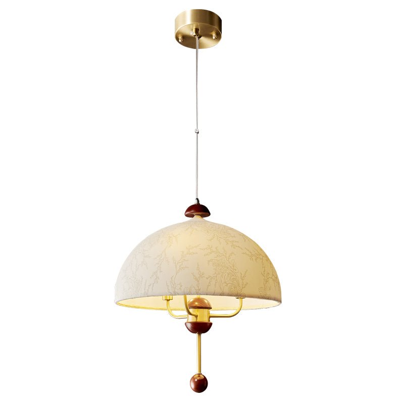 Varaeia Eleganza vintage in tessuto e legno lampada a sospensione