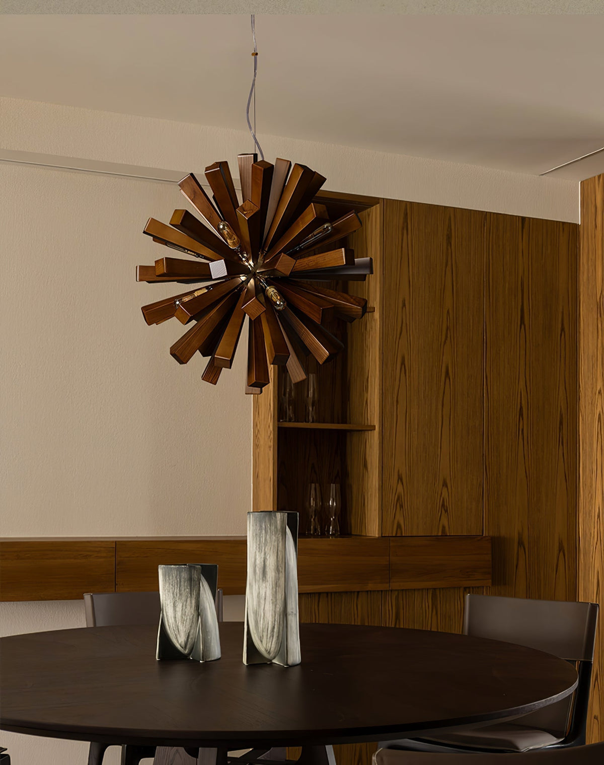Elvarelle lampadario Premium Nordic Art Burst in legno