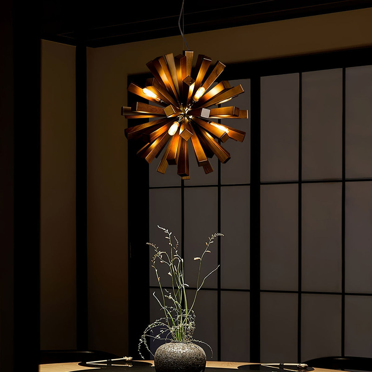 Elvarelle lampadario Premium Nordic Art Burst in legno
