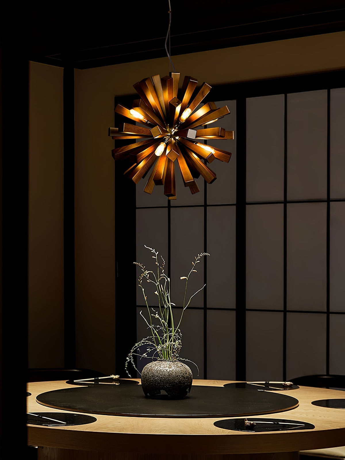 Elvarelle lampadario Premium Nordic Art Burst in legno