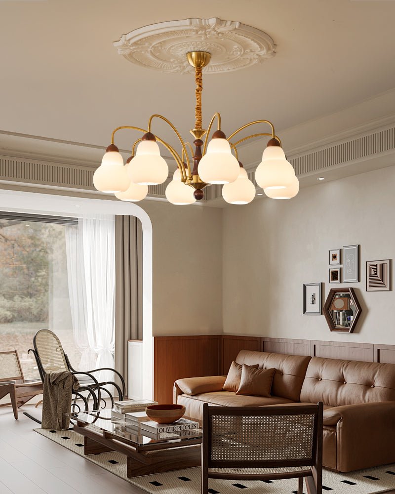 Novelle lampadario Eleganza vintage in legno