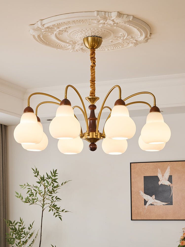 Novelle lampadario Eleganza vintage in legno
