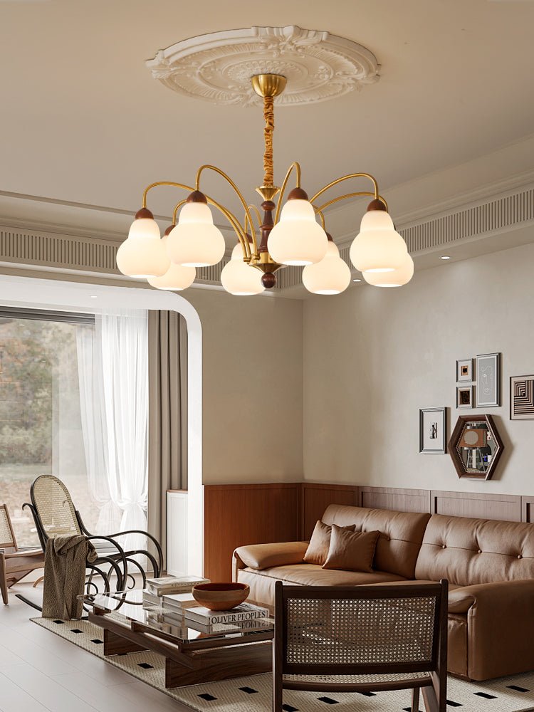 Novelle lampadario Eleganza vintage in legno