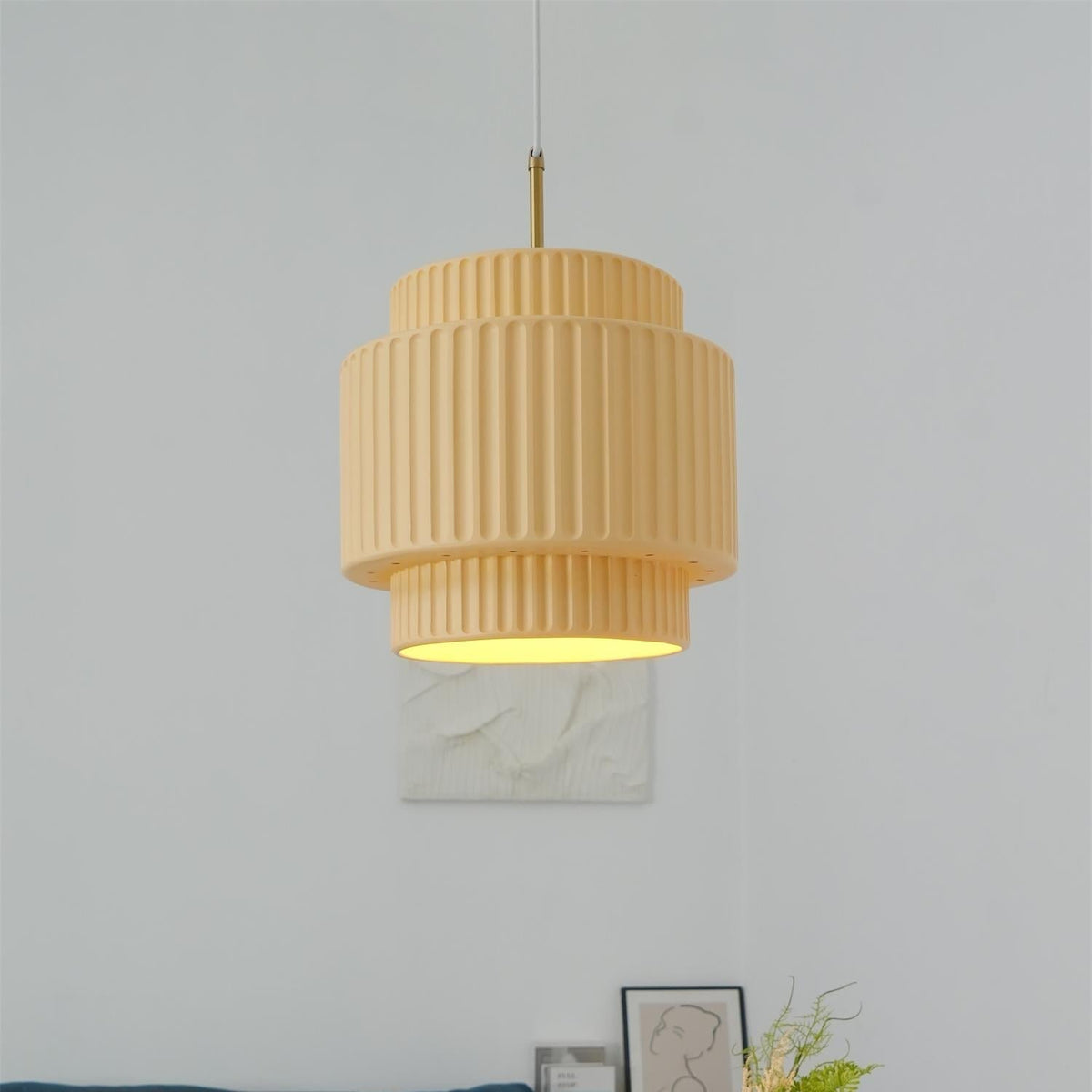 Terioriella lampada a sospensione Ribbed