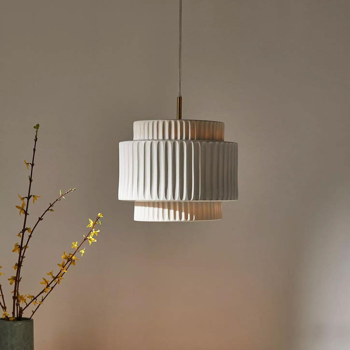 Terioriella lampada a sospensione Ribbed