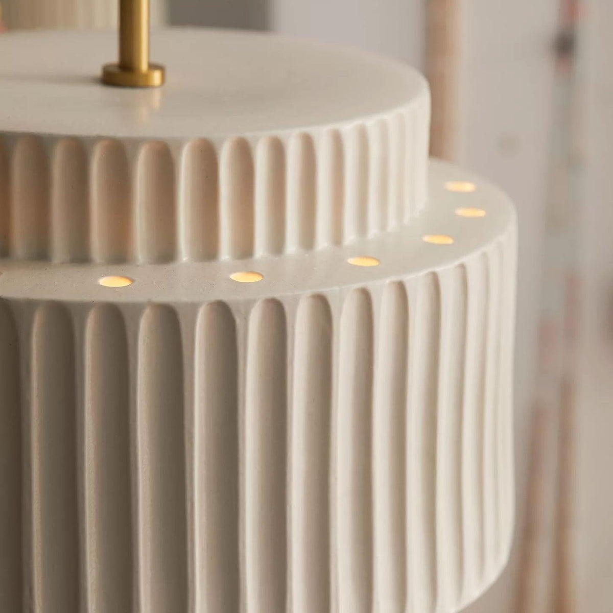 Terioriella lampada a sospensione Ribbed