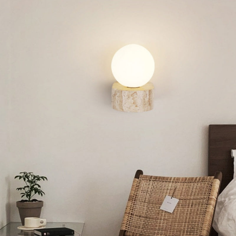 Avi Creativo Pietra Vetro Applique Bianco Camera da letto Soggiorno